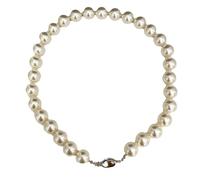 YXWYXWA Silver Plated Necklace Chain, Necklace for Women White/Grey Pearl Bead Necklaces Jewelry for Friend