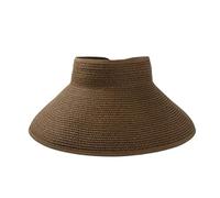 YXWYXWA Spring and Summer Fashion Hats Wide Roll-up Straw Sun Visor Hat Bowknot Hat Beach Outdoor Hat Women Ponytail Roll Up Sun Hat