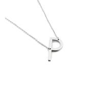 YXWYXWA Stainless Steel Letter Chain Necklace for Women - Long Chain, Lobster Claw Clasp, Gift Option A-Z Jewelry for Birthday Parties