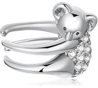 YXWYXWA Sterling Silver Jewelry,925 Sterling Silver Cute Koala Ear Cuff for Women Sterling Silver Earrings Jewelry Koala Lovers Gift