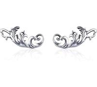 YXWYXWA Sterling Silver Jewelry,Vintage 925 Sterling Silver Retro European Stud Earrings Twisted Line Women Earrings Sterling Silver Jewelry