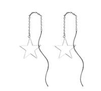 YXWYXWA Sterling Silver Star Drop Earrings For Women Wedding Gift Jewelry