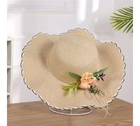 YXWYXWA Summer Beach Sun Hats Casual Flower Hats Outdoor Sports Caps Sun Protection Domed Brim Cap Headwear Decor