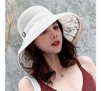 YXWYXWA Summer Big Wide Brim Flower For Women Mesh Beach Hat Female Net Foldable s Lady'S Bucket Hat