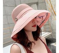 YXWYXWA Summer Big Wide Brim Flower For Women Mesh Beach Hat Female Net Foldable s Lady'S Bucket Hat