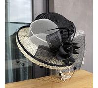 YXWYXWA Summer Gauze Flower Women's English Retro Rolled-up Top Hat Outdoor Versatile Sunscreen Hat