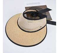 YXWYXWA Summer Women's Straw Hat Large Brim Sun Block Folding Beach Hat