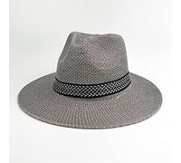 YXWYXWA Summer Woven Hat Retro Jazz Bowler Hat Men and Women Seaside Surf Foldable Sun Hat