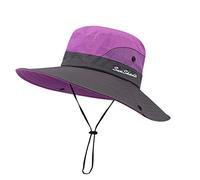 YXWYXWA Sun Hats for Women Summer Hat Wide Brim Protection Ponytail Outdoor Fishing Hiking Hat for Female
