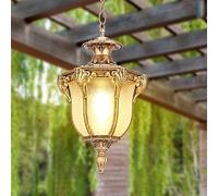 YXWYXWA Vintage Outdoor Pendant Lamp Antique Ceiling Light Retro For Yard Garden Balcony Patio Landscape Hanging Lamps Metal Oil Rubbed Bronze Finish Frosted Glass Porch Interesting