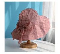 YXWYXWA Women's Big Bow Sun Hat Wide-Brimmed Summer Hat Women's Beach Street Sunscreen Fisherman Hat