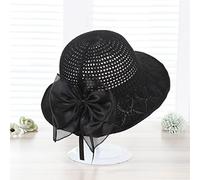YXWYXWA Women's Summer Sunscreen Straw Hat Foldable Sunshade Hat Beach Bow Fisherman Hat