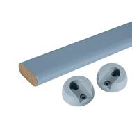 YXXSDP Barra para Armario Barras de Armario para Colgar Ropa de Madera, Perchero para lavandería, riel de Armario de Madera Maciza Pulida, Resistente y Duradero(Blue,24in/60cm)