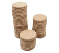 YXYFA 100 Piezas de 3,8 cm de círculos de Madera sin terminar, Monedas de Madera Redondas en Blanco, fichas for Pintar, Escribir, tallar Letras, Manualidades DIY