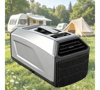 YXYLJOZ Aire Acondicionado para Camping de 5100 BTU, Aires acondicionados portátiles para Habitaciones pequeñas, Mini Aire Acondicionado portátil para Coche, refrigeración por compresor (Grey 1300W)