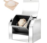 YXYLJOZ Amasadora Automática, 1100W/1500W Mezcladora Eléctrica de Masa de Pizza de Acero Inoxidable, Batidora de Masa Comercial, Función de Ajuste de Tiempo, Bajo Ruido (10kg)