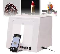 YXYLJOZ Caja de luz eléctrica giratoria para fotografía de Joyas de Oro y Plata, Caja de luz para Estudio fotográfico, softbox Regulable, Plataforma giratoria para fotografía de Joyas (30cm)