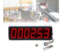 YXYLJOZ Contador Digital LED con Pantalla de 6 dígitos, Distancia de detección magnética de 20 mm y Memoria de Apagado, para Cintas transportadoras, líneas de producción