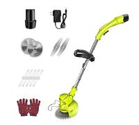 YXYLJOZ Cortacésped inalámbrico de 24V con Cabezal rotativo Ajustable - 3 capacidades de Corte, desyerbador eléctrico para césped, jardín y arbustos
