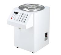 YXYLJOZ Dispensador automático de fructosa, máquina dosificadora de Jarabe de 8 litros con 16 ajustes de porciones, dispensador de azúcar de Acero Inoxidable para Tiendas de té de Burbujas (White)