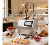 YXYLJOZ Dispensador de Chocolate de 5,5 L con Funciones integradas de atemperado y fusión, Pantalla táctil LCD Digital, Motor Duradero para Funcionamiento Continuo