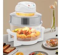 YXYLJOZ Forno friggitrice ad Aria con Corpo in vetro, Grande Forno Elettrico a convezione Turbo, fornello alogeno Senza Olio con controllo Della Temperatura, Grill e Forno multifunzione.