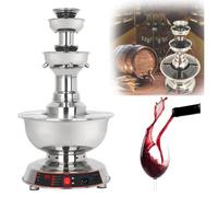 YXYLJOZ Fuente de champán para Fiestas, 3 Niveles, 3,5 L, dispensador de Vino eléctrico con Control de Temperatura, Fuente de Bebidas de Acero Inoxidable para Bodas.