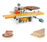 YXYLJOZ Máquina canteadora para carpintería, bordes curvos y rectos, velocidad ajustable, adhesivo de doble cara, 6-60 mm