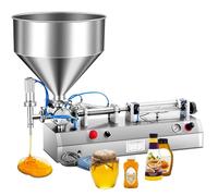 YXYLJOZ Máquina de llenado cuantitativo de Acero Inoxidable, llenadora de Botellas con Control Digital Manual automático, con Pedal, para aceites, perfumes, Alcohol y Bebidas. (500ML)
