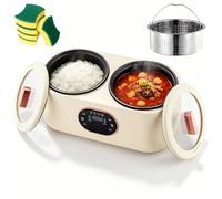 YXYLJOZ Olla arrocera Doble Multifuncional, Olla eléctrica de cocción Lenta de 3,6 L | Arrocera eléctrica, Olla Antiadherente con Pantalla Digital y vaporera, Reserva de 24 Horas