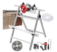 YXYLJOZ Smussatrice elettrica per piastrelle, taglierina a umido da 1200 W per piastrelle in Ceramica e marmo, smerigliatrice angolare a 43 gradi con pompa DELL;acqua e accessori. (Machine+Bracket)