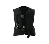 YXYMOTEFLY Chaleco Airbag Ecuestre for Niños Reutilizable, Tamaño Ajustable. EQUIPACIÓN for 4 Estaciones Chaleco Moto Airbag con Protector De Espalda (Color : Black, Size : L)