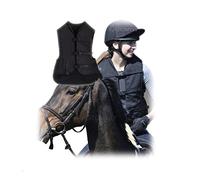 YXYMOTEFLY Chaleco Ecuestre con Airbag para Mujer Abrigo Concurso Equitación Chaleco De Moto Transpirable 3D Chalecos Protectores para Deportes Motorizados (Color : Black, Size : S)