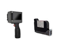 YXZKJZJ El Logotipo Inteligente portátil del Arma 16.8V 600dpi 12.7m m de la Impresora de Chorro de Tinta del PDA ayuna de Secado rápido Secado rápido para etiquetado y codificación(Machine with Ink)