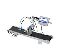 YXZKJZJ Impresora de Etiquetas en línea de 12,7mm/25,4mm con Mini transportador de inyección de Tinta térmica código de Barras QR Fecha Variable número Gran compacidad(25.4mm with Conveyor)