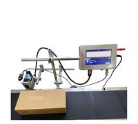 YXZKJZJ Impresora de inyección de Tinta en línea 120plus, 12,7mm, máquina de codificación automática de 24 Idiomas, Fecha de caducidad térmica TIJ 600DPI Gran compacidad