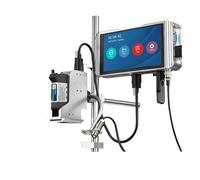 YXZKJZJ Impresora de inyección de Tinta en línea de 12,7/25,4mm, máquina de codificación de múltiples Idiomas for Etiquetas, código de Lote de Barras QR Gran compacidad(12.7mm-with 2 Ink)