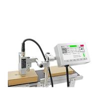 YXZKJZJ Impresora De Inyección De Tinta En Línea De 25,4mm, Línea De Fecha, Máquina De Codificación De Impresión Automática con Cartucho De Tinta De 42ml Gran compacidad(12.7mm with 2 Ink)