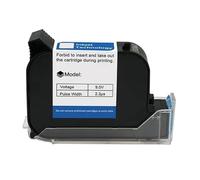 YXZKJZJ Tinta Negra solvente Impermeable de Secado rápido del Cartucho de Impresora de Chorro de Tinta del PDA de la economía de 12,7m m Secado rápido para etiquetado y codificación(1PC)