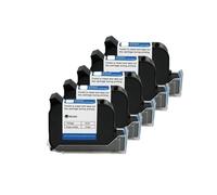 YXZKJZJ Tinta Negra solvente Impermeable de Secado rápido del Cartucho de Impresora de Chorro de Tinta del PDA de la economía de 12,7m m Secado rápido para etiquetado y codificación(5PCS)