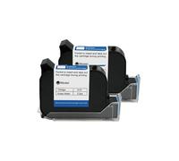 YXZKJZJ Tinta Negra solvente Impermeable de Secado rápido del Cartucho de Impresora de Chorro de Tinta del PDA de la economía de 12,7m m Secado rápido para etiquetado y codificación(2PCS)