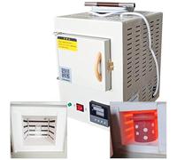 YXZQLOZ Horno de mufla de Mesa Compacto, Horno de Fibra cerámica 1000 °C El Horno de mufla de cerámica de Alta Temperatura con Control de Programa Integrado