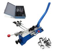 YXZQLOZ Máquina de Troquelado Manual para doblado de Metales y proyectos de Bricolaje, Espesor máximo de 1,05 mm, Incluye 35 moldes y Cuchillas para Trabajos de precisión.