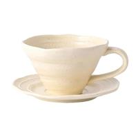 YY Klein - Tazas de café azules de 364.3 g, colección Artista, tazas de cerámica y mango ergonómico, tazas modernas de café espresso para oficina en casa, regalo para amantes del arte (blanco)