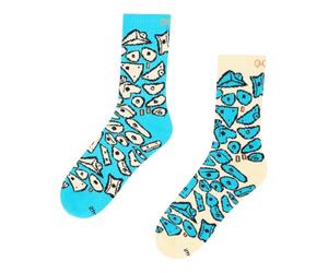 YY Vertical Calcetines de estilo de vida inspirados en la escalada para los amantes de la montaña Rock Socks - Spray Wall Blue L, Azul, Large