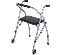 YYAI-HHJU - Andador plegable con 2 ruedas y asiento para personas mayores, peso ligero, altura ajustable, para ancianos, movilidad médica, andador rodante, es tan amable de ti Safehappy