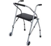 YYAI-HHJU Andador Plegable con 2 Ruedas y Asiento para Personas Mayores, Todo Terreno, Ligero, Altura Ajustable, Ancianos, Movilidad Médica, Andador Rodante It's so kind of you