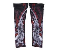 YYALYYON 1 par de calentadores de brazo, protección solar UV, seda de hielo, calentadores de brazos refrescantes para hombres y mujeres, ciclismo al aire libre (5# Cross Shura)