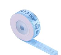 YYALYYON 10 yardas/rollo es un niño/niña azul rosa Baby Shower bautizo fiesta Favor cinta mancha (Azul)