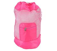 YYALYYON Bolsa de Playa portátil, Bolsa de Playa de Malla Grande, Bolsa de Almacenamiento Plegable con cordón, Bolsa de recolección de Conchas para Picnic en la Playa y Camping